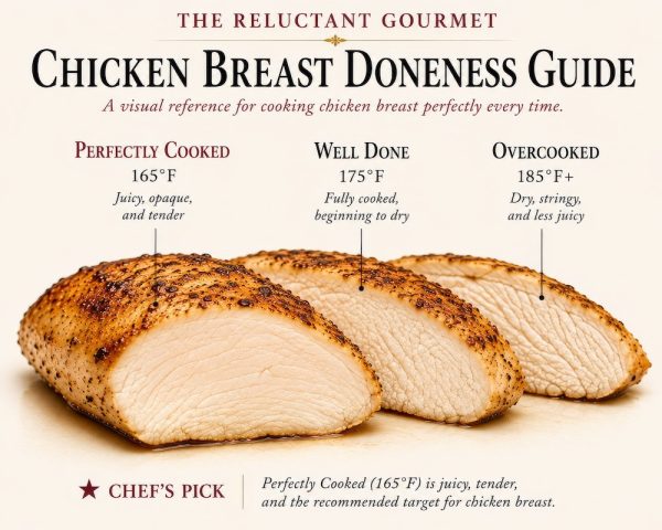 A chart for chicken breast doneness