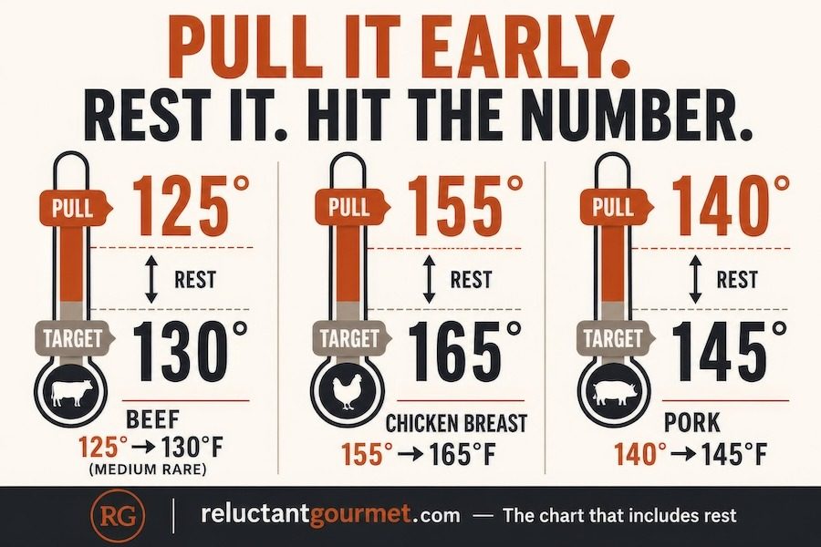 Meat doneness chart