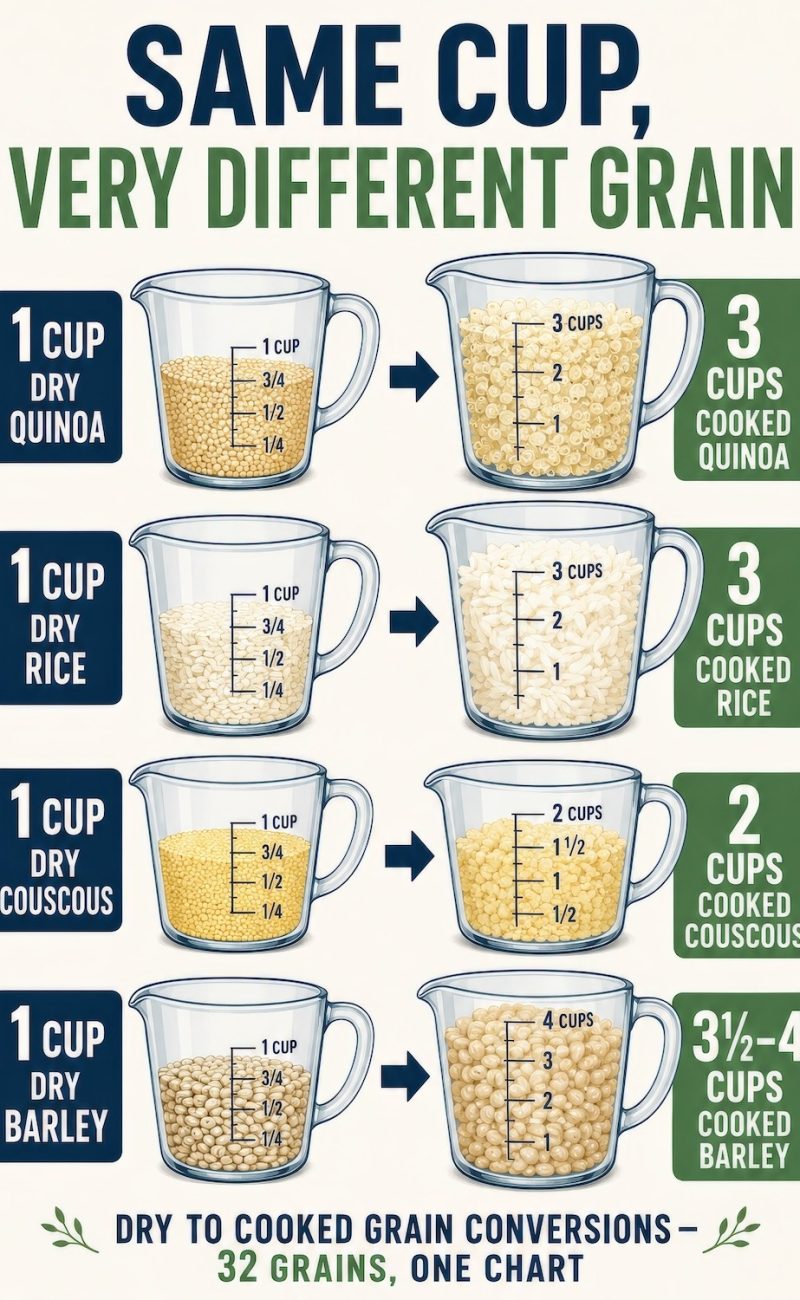 A grain conversion chart