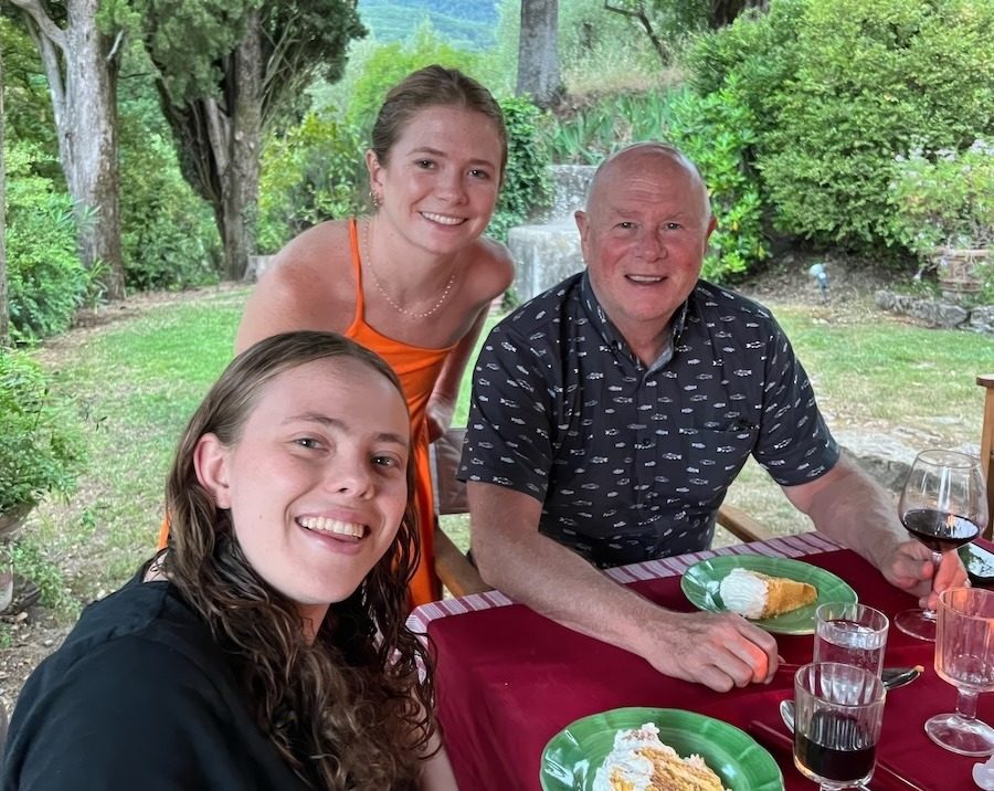 In Italy with my daughters